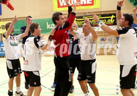 Handball Bundesliga. SC Ferlach gegen HCK 59. Jubel  (Ferlach). Ferlach, 29.10.2011.
Foto: Kuess
---
pressefotos, pressefotografie, kuess, qs, qspictures, sport, bild, bilder, bilddatenbank