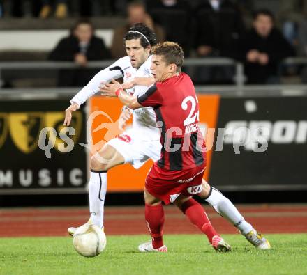 Fussball. Erste Liga. RZ Pellets WAC/St. Andrae gegen  LASK. Jacobo, (WAC), Daniel Kogler (LASK). Wolfsberg, 4.11.2010. 
Foto: Kuess

---
pressefotos, pressefotografie, kuess, qs, qspictures, sport, bild, bilder, bilddatenbank