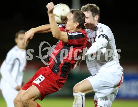 Fussball. Erste Liga. RZ Pellets WAC/St. Andrae gegen  LASK. Michael Sollbauer, (WAC), Johannes Aigner  (LASK). Wolfsberg, 4.11.2010. 
Foto: Kuess

---
pressefotos, pressefotografie, kuess, qs, qspictures, sport, bild, bilder, bilddatenbank