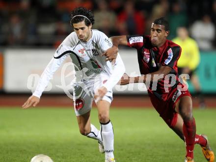 Fussball. Erste Liga. RZ Pellets WAC/St. Andrae gegen  LASK. Jacobo, WAC), Shawn Maurice Barry( (LASK). Wolfsberg, 4.11.2010. 
Foto: Kuess

---
pressefotos, pressefotografie, kuess, qs, qspictures, sport, bild, bilder, bilddatenbank