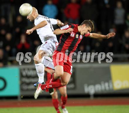 Fussball. Erste Liga. RZ Pellets WAC/St. Andrae gegen  LASK. Stephan Stueckler, (WAC), Daniel Kogler (LASK). Wolfsberg, 4.11.2010. 
Foto: Kuess

---
pressefotos, pressefotografie, kuess, qs, qspictures, sport, bild, bilder, bilddatenbank