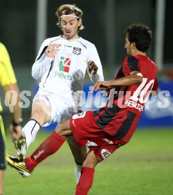 Fussball. Erste Liga. RZ Pellets WAC/St. Andrae gegen  LASK. Christoph Cemernjak,  (WAC), Luiz Henrique De Oliveira (LASK). Wolfsberg, 4.11.2010. 
Foto: Kuess

---
pressefotos, pressefotografie, kuess, qs, qspictures, sport, bild, bilder, bilddatenbank