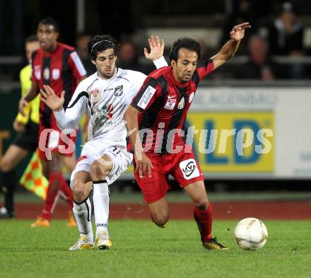 Fussball. Erste Liga. RZ Pellets WAC/St. Andrae gegen  LASK. Jacobo, (WAC), Luiz Henrique De Oliveira (LASK). Wolfsberg, 4.11.2010. 
Foto: Kuess

---
pressefotos, pressefotografie, kuess, qs, qspictures, sport, bild, bilder, bilddatenbank