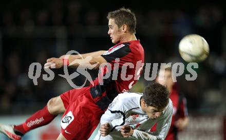 Fussball. Erste Liga. RZ Pellets WAC/St. Andrae gegen  LASK. Christian Falk, (WAC), Benjamin Freudenthaler (LASK). Wolfsberg, 4.11.2010. 
Foto: Kuess

---
pressefotos, pressefotografie, kuess, qs, qspictures, sport, bild, bilder, bilddatenbank