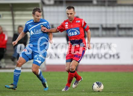 Fussball. Regionalliga. VSV gegen SAK. Stefan Friessnegger, (VSV), Goran Jolic (SAK). Villach, 5.11.2011.
Foto: Kuess
---
pressefotos, pressefotografie, kuess, qs, qspictures, sport, bild, bilder, bilddatenbank