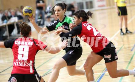 Handball Europacup. SG Witasek Kaernten gegen HBC Nimes (FRA). Katja Jamnik (Kaernten). Feldkirchen, am 11.11.2011.
Foto: Kuess
---
pressefotos, pressefotografie, kuess, qs, qspictures, sport, bild, bilder, bilddatenbank