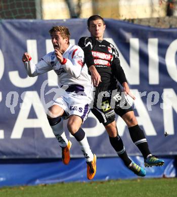 Fussball Regionalliga. SAK gegen Gleinstaetten. Grega Triplat (SAK), Lukas Goetz (Gleinstaetten). Klagenfurt, am 12.11.2011.
Foto: Kuess
---
pressefotos, pressefotografie, kuess, qs, qspictures, sport, bild, bilder, bilddatenbank