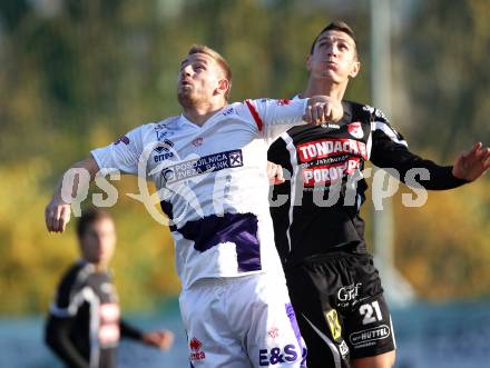 Fussball Regionalliga. SAK gegen Gleinstaetten. Darijo Biscan (SAK), Samir Medic (Gleinstaetten). Klagenfurt, am 12.11.2011.
Foto: Kuess
---
pressefotos, pressefotografie, kuess, qs, qspictures, sport, bild, bilder, bilddatenbank