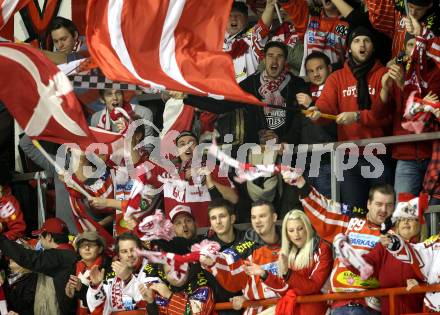 EBEL. Eishockey Bundesliga. KAC gegen EHC LIWEST Linz. Fans (KAC). Klagenfurt, am 18.11.2011.
Foto: Kuess

---
pressefotos, pressefotografie, kuess, qs, qspictures, sport, bild, bilder, bilddatenbank