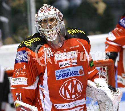 EBEL. Eishockey Bundesliga. KAC gegen EHC LIWEST Linz. Andy Chiodo (KAC). Klagenfurt, am 18.11.2011.
Foto: Kuess

---
pressefotos, pressefotografie, kuess, qs, qspictures, sport, bild, bilder, bilddatenbank