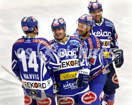 EBEL. Eishockey Bundesliga. EC Rekord Fenster VSV gegen Moser Medical Graz 99ers. Torjubel  (VSV). Villach, am 25.11.2011.
Foto: Kuess 


---
pressefotos, pressefotografie, kuess, qs, qspictures, sport, bild, bilder, bilddatenbank