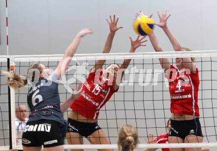 Volleyball Europacup. CEV Challenge Cup. ATSC Wildcats gege Irmato VC Wert. Sonja Katz, Sabrina Mueller (Wildcats). Klagenfurt, am 29.11.2011.
Foto: Kuess
---
pressefotos, pressefotografie, kuess, qs, qspictures, sport, bild, bilder, bilddatenbank