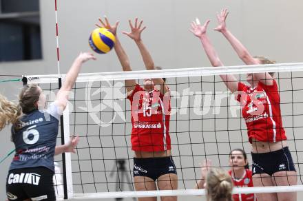 Volleyball Europacup. CEV Challenge Cup. ATSC Wildcats gege Irmato VC Wert. Sonja Katz, Sabrina Mueller (Wildcats). Klagenfurt, am 29.11.2011.
Foto: Kuess
---
pressefotos, pressefotografie, kuess, qs, qspictures, sport, bild, bilder, bilddatenbank