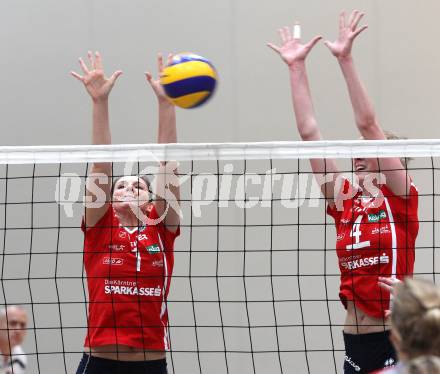 Volleyball Europacup. CEV Challenge Cup. ATSC Wildcats gege Irmato VC Wert. Eva Kriegel, Sabrina Mueller (Wildcats). Klagenfurt, am 29.11.2011.
Foto: Kuess
---
pressefotos, pressefotografie, kuess, qs, qspictures, sport, bild, bilder, bilddatenbank