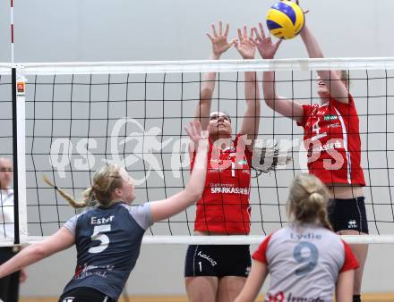 Volleyball Europacup. CEV Challenge Cup. ATSC Wildcats gege Irmato VC Wert. Eva Kriegel, Sabrina Mueller (Wildcats). Klagenfurt, am 29.11.2011.
Foto: Kuess
---
pressefotos, pressefotografie, kuess, qs, qspictures, sport, bild, bilder, bilddatenbank