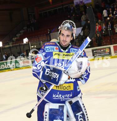 EBEL. Eishockey Bundesliga. VSV gegen HDD TILIA Olimpija Ljubljana. Bernhard Starkbaum (VSV), (Laibach). Klagenfurt, am 4.12.2011.
Foto: Kuess

---
pressefotos, pressefotografie, kuess, qs, qspictures, sport, bild, bilder, bilddatenbank