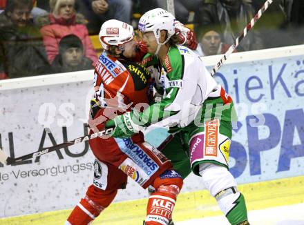 EBEL. Eishockey Bundesliga. KAC gegen HDD TILIA Olimpija Ljubljana. PIRMANN Markus (KAC), COLE Brad (Laibach). Klagenfurt, am 6.12.2011.
Foto: Kuess

---
pressefotos, pressefotografie, kuess, qs, qspictures, sport, bild, bilder, bilddatenbank