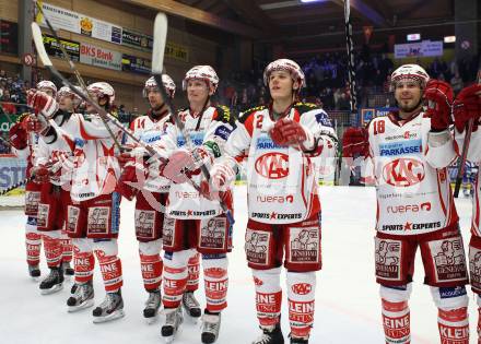 EBEL. Eishockey Bundesliga. EC Rekord Fenster VSV gegen KAC. Jubel KAC. Villach, am 9.12.2011.
Foto: Kuess 


---
pressefotos, pressefotografie, kuess, qs, qspictures, sport, bild, bilder, bilddatenbank