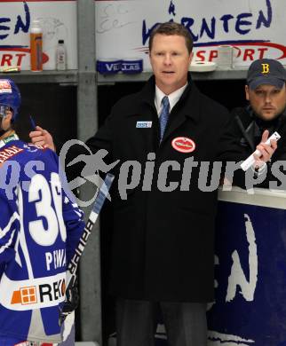 EBEL. Eishockey Bundesliga. VSV gegen HDD TILIA Olimpija Ljubljana.  Trainer Mike Stewart (VSV). Klagenfurt, am 4.12.2011.
Foto: Kuess

---
pressefotos, pressefotografie, kuess, qs, qspictures, sport, bild, bilder, bilddatenbank