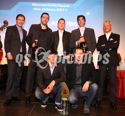 Sportgala. Ehrung Sportler des Jahres. Josef Pacher (Villacher Bier), Nejc Pusnik, Gerald Reiser, Gerald Pototschnig, Jure Ivartnik, Miha Kosl . Velden, 22.12.2011.
Foto: Kuess 


---
pressefotos, pressefotografie, kuess, qs, qspictures, sport, bild, bilder, bilddatenbank