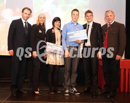 Sportgala. Ehrung Sportler des Jahres. Peter Gauper, Jasmin Ouschan, Lisa Perterer, Alexander Gehbauer, Thomas Morgenstern, Landeshauptmann Gerhard Doerfler . Velden, 22.12.2011.
Foto: Kuess 


---
pressefotos, pressefotografie, kuess, qs, qspictures, sport, bild, bilder, bilddatenbank