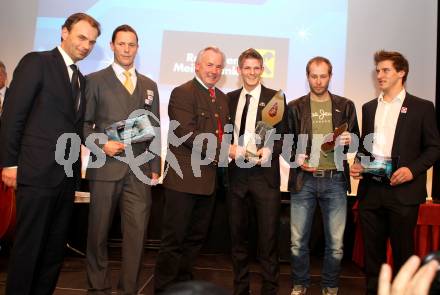 Sportgala. Ehrung Sportler des Jahres. Peter Gauper, Gerhard Schmid, Landeshauptmann Gerhard Doerfler, Thomas Morgenstern, Daniel Mesotitsch, Matthias Mayer . Velden, 22.12.2011.
Foto: Kuess 


---
pressefotos, pressefotografie, kuess, qs, qspictures, sport, bild, bilder, bilddatenbank