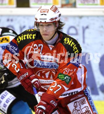 EBEL. Eishockey Bundesliga. KAC gegen EHC LIWEST Linz. Thomas HUndertpfund (KAC). Klagenfurt, am 26.12.2011.
Foto: Kuess

---
pressefotos, pressefotografie, kuess, qs, qspictures, sport, bild, bilder, bilddatenbank