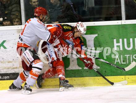 EBEL. Eishockey Bundesliga. KAC gegen HK Acroni Jesenice. SCOFIELD Tyler (KAC), PRETNAR Klemen (Jesenice). Klagenfurt, am 6.1.2012.
Foto: Kuess

---
pressefotos, pressefotografie, kuess, qs, qspictures, sport, bild, bilder, bilddatenbank