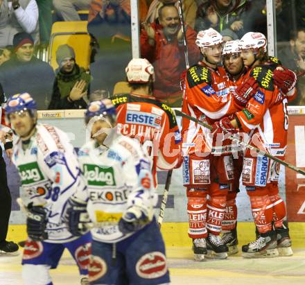 EBEL. Eishockey Bundesliga. KAC gegen VSV. Torjubel KAC. Klagenfurt, am 17.1.2012.
Foto: Kuess

---
pressefotos, pressefotografie, kuess, qs, qspictures, sport, bild, bilder, bilddatenbank