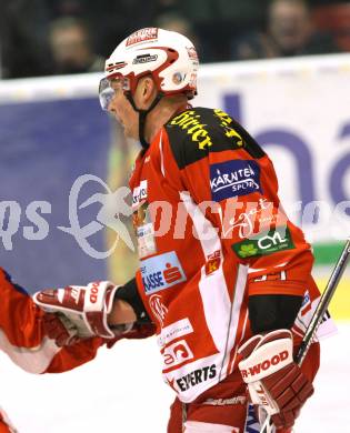 EBEL. Eishockey Bundesliga. KAC gegen VSV. Torjubel SCOFIELD Tyler, SIKLENKA Michael (KAC). Klagenfurt, am 17.1.2012.
Foto: Kuess

---
pressefotos, pressefotografie, kuess, qs, qspictures, sport, bild, bilder, bilddatenbank