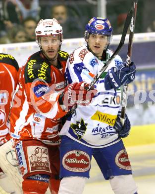 EBEL. Eishockey Bundesliga. KAC gegen VSV. KIRISITS Johannes (KAC), PETRIK Benjamin (VSV). Klagenfurt, am 17.1.2012.
Foto: Kuess

---
pressefotos, pressefotografie, kuess, qs, qspictures, sport, bild, bilder, bilddatenbank