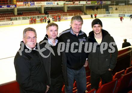 Eishockey. Nationalteam Oesterreich. Dieter Kalt, Lars Bergstroem, Bobby Fritz, Raphael Herburger. Klagenfurt, 15.12.2011.
Foto: Kuess
---
pressefotos, pressefotografie, kuess, qs, qspictures, sport, bild, bilder, bilddatenbank