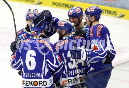 EBEL. Eishockey Bundesliga. EC Rekord Fenster VSV gegen HC Orli Znojmo.  Torjubel (VSV),  (Znaim). Villach, am 20.1.2012.
Foto: Kuess 


---
pressefotos, pressefotografie, kuess, qs, qspictures, sport, bild, bilder, bilddatenbank