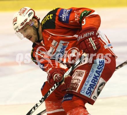 EBEL. Eishockey Bundesliga. KAC gegen VSV. Johannes Kirisits (KAC). Klagenfurt, am 17.1.2012.
Foto: Kuess

---
pressefotos, pressefotografie, kuess, qs, qspictures, sport, bild, bilder, bilddatenbank