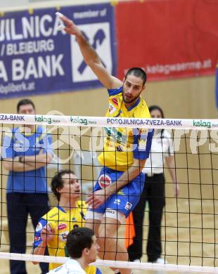 Volleyball. Challenge Cup. SK Aich/Dob gegen Stroitel MINSK (BLR).   Nenchev Stoyko, (Aich/Dob). Bleiburg, 19.1.2012.
Foto: Kuess
---
pressefotos, pressefotografie, kuess, qs, qspictures, sport, bild, bilder, bilddatenbank