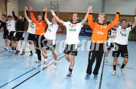 Handball. Bundesliga. HCK 59 Klagenfurt gegen SC kelag Ferlach. Jubel Ferlach. Klagenfurt, 21.1.2012
Foto: Kuess 


---
pressefotos, pressefotografie, kuess, qs, qspictures, sport, bild, bilder, bilddatenbank