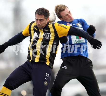 Fussball Testspiel. WAC/St. Andrae gegen VSV. Michael Sollbauer (WAC), Darko Djukic (VSV). St. Andrae, am 21.1.2012.
Foto: Kuess
---
pressefotos, pressefotografie, kuess, qs, qspictures, sport, bild, bilder, bilddatenbank