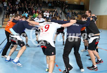 Handball. Bundesliga. HCK 59 Klagenfurt gegen SC kelag Ferlach. Jubel Ferlach. Klagenfurt, 21.1.2012
Foto: Kuess 


---
pressefotos, pressefotografie, kuess, qs, qspictures, sport, bild, bilder, bilddatenbank