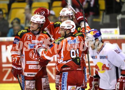 EBEL. Eishockey Bundesliga. KAC gegen Red Bull Salzburg. Torjubel Torjubel (KAC), (Salzburg). Klagenfurt, am 22.1.2012.
Foto: Kuess
---
pressefotos, pressefotografie, kuess, qs, qspictures, sport, bild, bilder, bilddatenbank