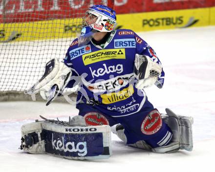 EBEL. Eishockey Bundesliga. EC Rekord Fenster VSV gegen UPC Vienna Capitals. Bernhard Starkbaum (VSV). Villach, am 27.1.2012.
Foto: Kuess 


---
pressefotos, pressefotografie, kuess, qs, qspictures, sport, bild, bilder, bilddatenbank