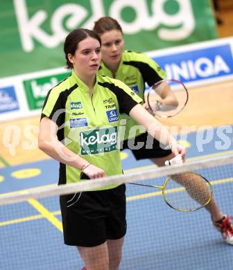 Badminton Bundesliga. ASKOE Kelag Kaernten gegen WBH Wien. Jenny Ertl, Sarina Kohlfuerst. Klagenfurt, 28.1.2012.
Foto: Kuess
---
pressefotos, pressefotografie, kuess, qs, qspictures, sport, bild, bilder, bilddatenbank