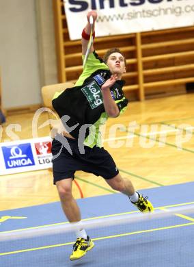 Badminton Bundesliga. ASKOE Kelag Kaernten gegen WBH Wien. Dominik Trojan. Klagenfurt, 28.1.2012.
Foto: Kuess
---
pressefotos, pressefotografie, kuess, qs, qspictures, sport, bild, bilder, bilddatenbank