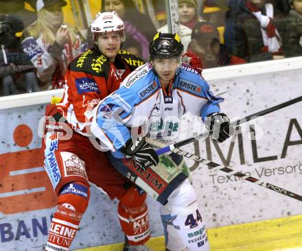 EBEL. Eishockey Bundesliga. KAC gegen SAPA Fehervar AV19. PIRMANN Markus (KAC), DURCO Juray (Alba Volan). Klagenfurt, am 3.2.2012.
Foto: Kuess

---
pressefotos, pressefotografie, kuess, qs, qspictures, sport, bild, bilder, bilddatenbank