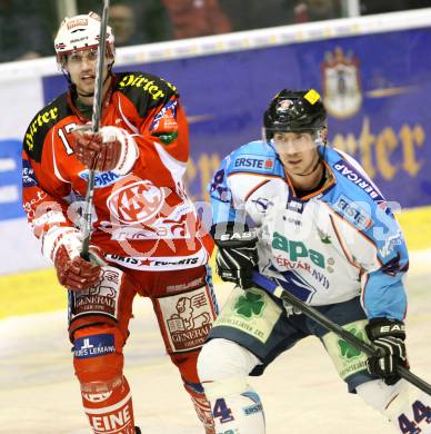 EBEL. Eishockey Bundesliga. KAC gegen SAPA Fehervar AV19. HAGER Gregor (KAC), DURCO Juray (Alba Volan). Klagenfurt, am 3.2.2012.
Foto: Kuess

---
pressefotos, pressefotografie, kuess, qs, qspictures, sport, bild, bilder, bilddatenbank