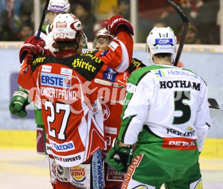 EBEL. Eishockey Bundesliga. KAC gegen HDD TILIA Olimpija Ljubljana. Torjubel KAC. Klagenfurt, am 12.2.2012.
Foto: Kuess

---
pressefotos, pressefotografie, kuess, qs, qspictures, sport, bild, bilder, bilddatenbank