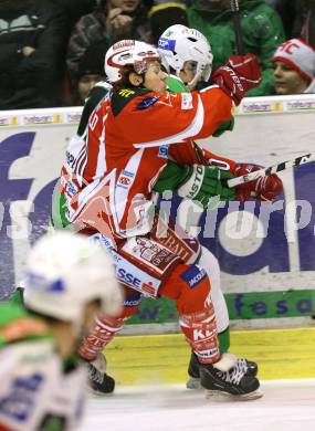 EBEL. Eishockey Bundesliga. KAC gegen HDD TILIA Olimpija Ljubljana. SCOFIELD Tyler (KAC), PANCE Ziga (Laibach). Klagenfurt, am 12.2.2012.
Foto: Kuess

---
pressefotos, pressefotografie, kuess, qs, qspictures, sport, bild, bilder, bilddatenbank