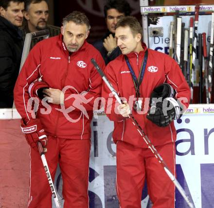 EBEL. Eishockey Bundesliga. KAC. Training. Trainer Christian Weber, Co-Trainer Gerald Ressmann. Klagenfurt, am 13.2.2012.
Foto: Kuess

---
pressefotos, pressefotografie, kuess, qs, qspictures, sport, bild, bilder, bilddatenbank