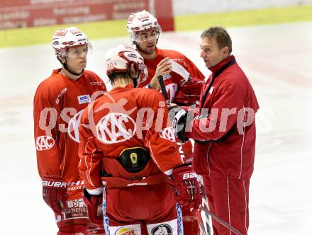 EBEL. Eishockey Bundesliga. KAC. Training. Trainer Christian Weber, Furey Kirk, Lammers John, Schumnig Martin. Klagenfurt, am 13.2.2012.
Foto: Kuess

---
pressefotos, pressefotografie, kuess, qs, qspictures, sport, bild, bilder, bilddatenbank