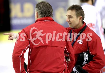 EBEL. Eishockey Bundesliga. KAC. Training. Trainer Christian Weber, Co-Trainer Gerald Ressmann. Klagenfurt, am 13.2.2012.
Foto: Kuess

---
pressefotos, pressefotografie, kuess, qs, qspictures, sport, bild, bilder, bilddatenbank