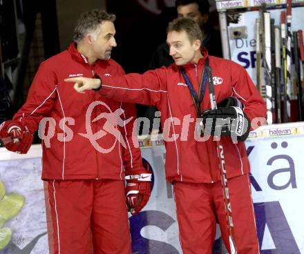 EBEL. Eishockey Bundesliga. KAC. Training. Trainer Christian Weber, Co-Trainer Gerald Ressmann. Klagenfurt, am 13.2.2012.
Foto: Kuess

---
pressefotos, pressefotografie, kuess, qs, qspictures, sport, bild, bilder, bilddatenbank